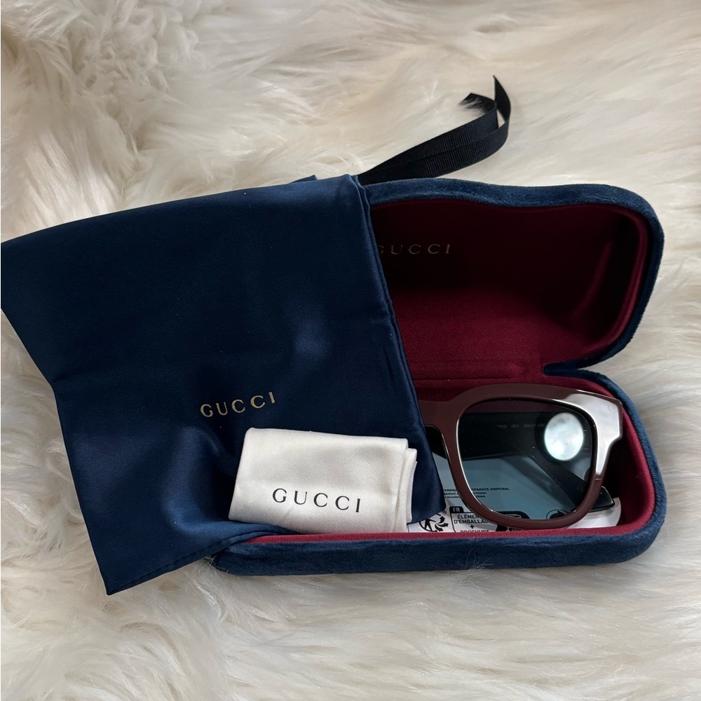 Gucci GG0998S Sunglasses Brown/Black in Case EUC - Picture 4 of 14
